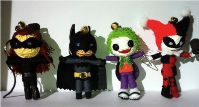 

String Doll World Batman & Catwoman & Joker & Harley Quinn Set Voodoo String(Multicolor)