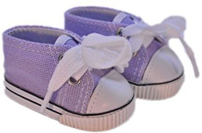 

DollsHobbiesNMore Lavendar Canvas Sneakers For American Girl(Multicolor)