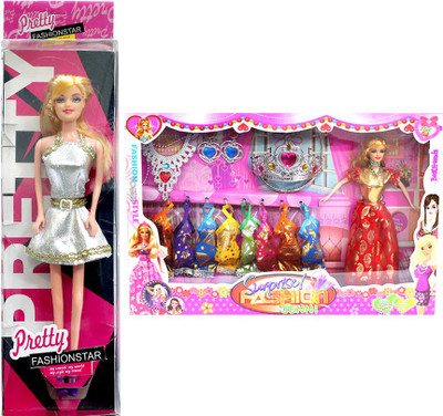 

Amaya Pretty Fashion Doll162 Set Of 2(Multicolor)