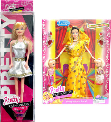 

Amaya Pretty Fashion Doll160 Set Of 2(Multicolor)