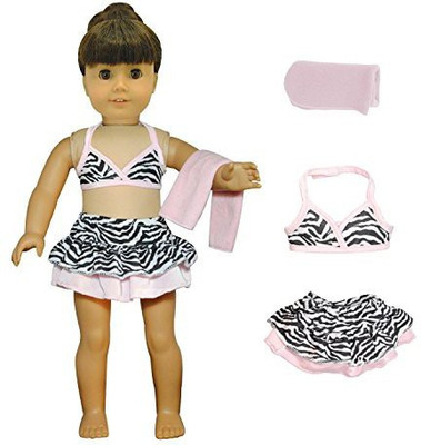

Pink Butterfly Closet Clothes 3 Pieces Bikini Swimsuit (Skittop And Beach(Multicolor)
