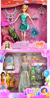

Amaya Pretty Fashion Doll455 SET of 2(Multicolor)
