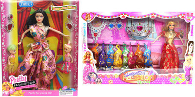 

Amaya Pretty Fashion Doll263 Set Of 2(Multicolor)