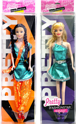 

Amaya SET OF 2 Pretty Fashion Doll 8(Multicolor)