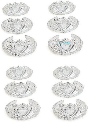 

E-TING 12Pcs Fashion Gorgeous Silver Crowns Princess Crowns(Silver)
