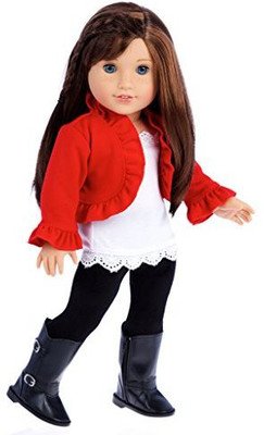 

DreamWorld Collections Uptown Girl 4 Piece Outfit Includes Red Ruffled(Multicolor)
