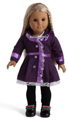 

sweet dolly 3Pc Purple Plaid Jacket & White Shirt & Black Leggings(Purple)