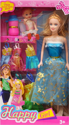 

Deep Barbie & Baby Barbie with Wardrobe(Multicolor)