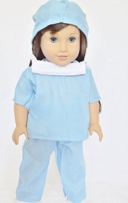 

DollsHobbiesNMore Doctor Scrubs Outfit For American Girl(Blue)