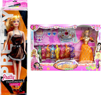 

Amaya Pretty Fashion Doll240 Set Of 2(Multicolor)