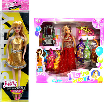 

Amaya Pretty Fashion Doll225 Set Of 2(Multicolor)
