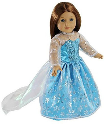 

Dress Along Dolly Elsa Inspired Princess Doll Clothe(Multicolor)