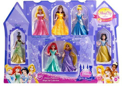 

Mattel Disney Princess Little Kingdom Magiclip 7-Doll Giftset(Multicolor)