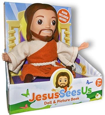 

Jesus Sees Us Christian Doll and Lesson Book(Multicolor)