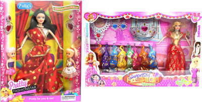 

Amaya Pretty Fashion Doll308 Set Of 2(Multicolor)