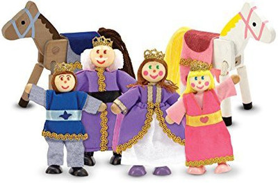 

Melissa & Doug Royal Family Wooden Doll Set(Multicolor)