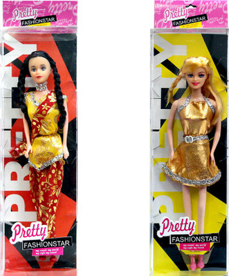 

Amaya Pretty Fashion Doll36 Set Of 2(Multicolor)