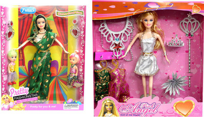 

Amaya Pretty Fashion Doll344 Set Of 2(Multicolor)