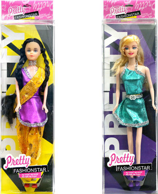 

Amaya Pretty Fashion Doll63 SET of 2(Multicolor)