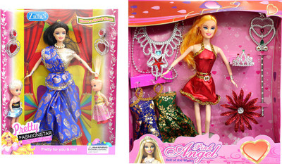 

Amaya Pretty Fashion Doll381 Set Of 2(Multicolor)