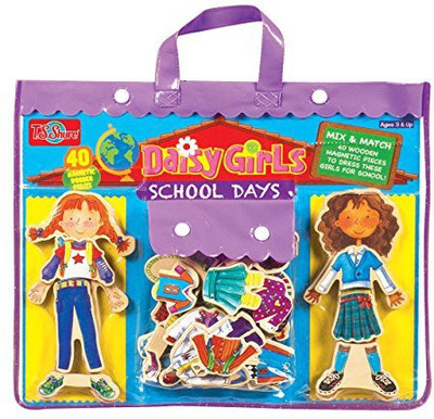 

T.S. Shure Tshure Daisy Girls School Days Wooden Magnetic Dressup(Multicolor)