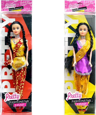 

Amaya Pretty Fashion Doll Set Of 2(Multicolor)