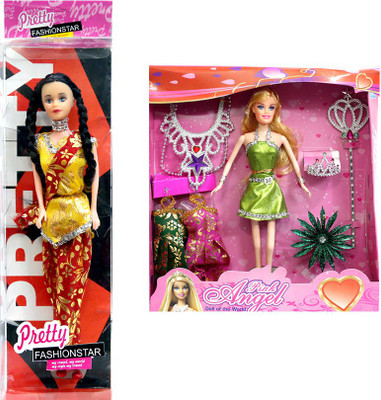 

Amaya Pretty Fashion Doll60 SET of 2(Multicolor)