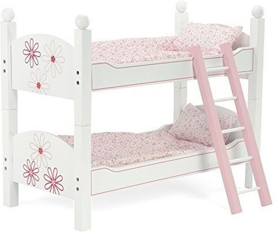 

Emily Rose Doll Clothes 18 Inch Floral Bunk Bed Furniture Including Quilted(Multicolor)