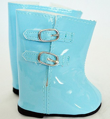 

DollsHobbiesNMore Light Blue Rain Boots For American Girland Bitty Twins18(Blue)