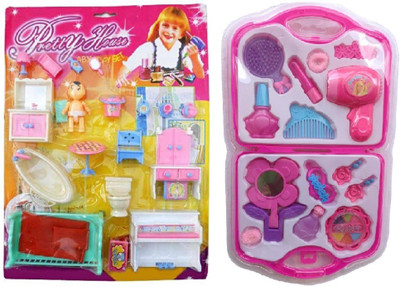 

New Pinch combo of Pretty House Furniture Kit & fashion Beauty Set(Multicolor)