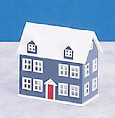 Town Square Miniatures Little Blue Dollhouse for the Dollhouse(Pink)