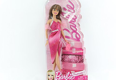 

Mattel Pinktastic Barbie Barbie Brunette Pink Evening Gown(Pink)