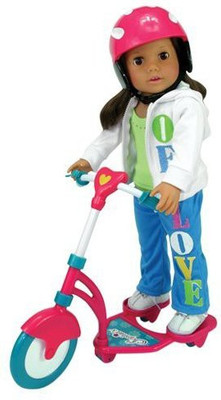 

Sophia's Scooter & Helmet Set Made 18 Inchaccessories Fit(Multicolor)