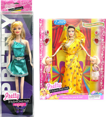 

Amaya Pretty Fashion Doll103 Set Of 2(Multicolor)
