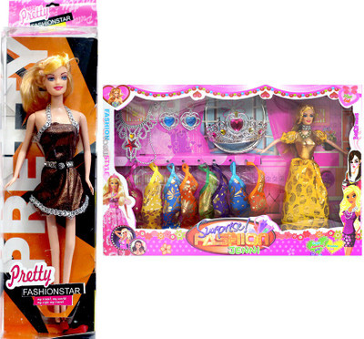 

Amaya Pretty Fashion Doll241 Set Of 2(Multicolor)
