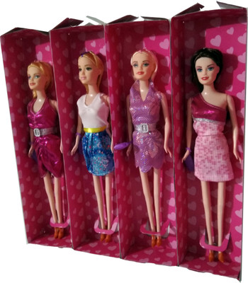 

ANGENA DOLL SET OF 4 DOLLS(Multicolor)