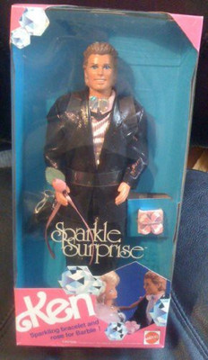 

Barbie Ken Sparkle Surprise Wearing Tux With Rose For 1991(Black)
