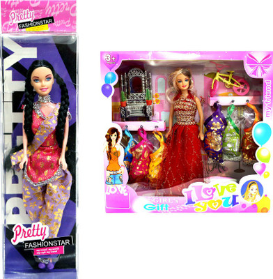 Amaya Pretty Fashion Doll24 Set Of 2(Multicolor)