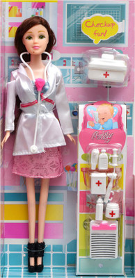 

Deep New Doctor Barbie Doll Fun(Pink)