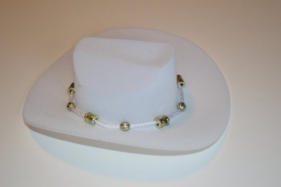 

DollsHobbiesNMore White Western Cowgirl Hat For American Girl(White)