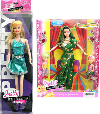 

Amaya Pretty Fashion Doll102 Set Of 2(Multicolor)