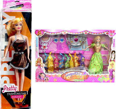 

Amaya Pretty Fashion Doll243 Set Of 2(Multicolor)