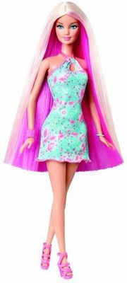 

Barbie Hairtastic Blue Dress Long Blonde Hair(Multicolor)