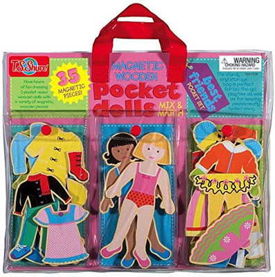 T.S. Shure Pocketbest Friends Wooden Magnetic Dressup(Multicolor)