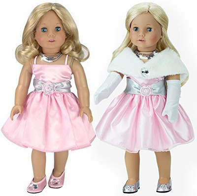 

Sophia's 18 Inch Clothes Dress 4 Pc Set Fits 18 Inch American Girl(Pink)