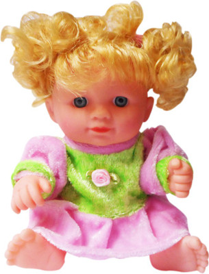 

Emob Mini Lovey Baby Doll Series (2 baby Dolls Green & Pink)(Multicolor)