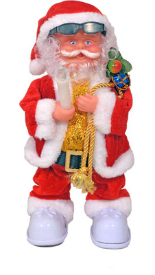 

AM Enterprises Merry Christmas Santa Claus with Electronic Candle(Red)