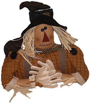 

Craft Outlet Inc Craft Outlet Black Felix Scarecrow Shelf Sitter With Hat(Multicolor)