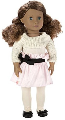 

Our Generation Kaylee 18Inch With Curly Hairblue Eyesand Darling Outfit(White)