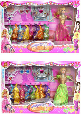

Amaya Pretty Fashion Doll406 Set Of 2(Multicolor)
